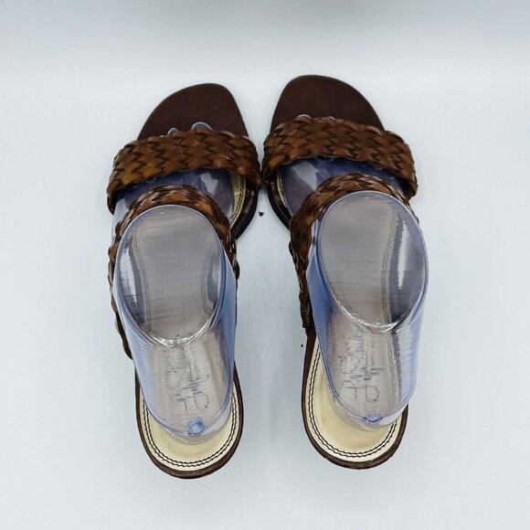 Life Stride Womens Sandal Size 10 M Brown Skip Woven Soft System Slip On Shoes - Picture 11 of 13